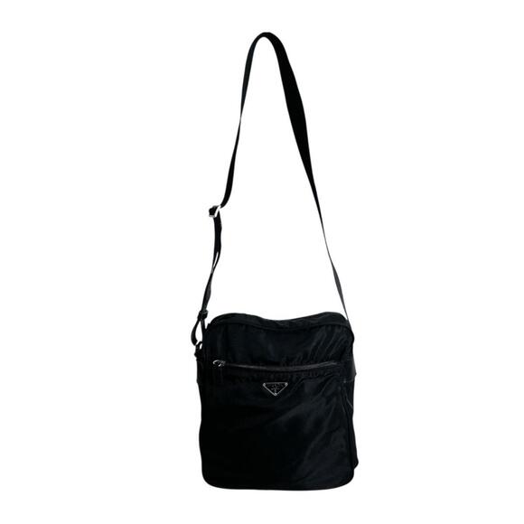 Prada PRADA Shoulder Bag Crossbody Triangle Logo Nylon Black BT0168